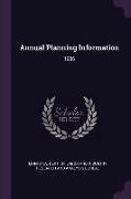 Annual Planning Information: 1986