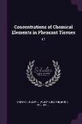 Concentrations of Chemical Elements in Pheasant Tissues: 67