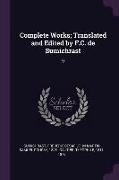 Complete Works, Translated and Edited by F.C. de Sumichrast: 9