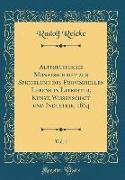Altpreußische Monatsschrift zur Spiegelung des Provinziellen Lebens in Literatur, Kunst, Wissenschaft und Industrie, 1864, Vol. 1 (Classic Reprint)
