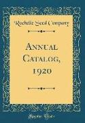 Annual Catalog, 1920 (Classic Reprint)