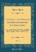 Urtheile Und Annalen Des Reichsgerichts in Civilsachen, Vol. 3: Sammlung Aller Wichtigen Civilrechtlichen Entscheidungen Des Reichsgerichts, Sowie All