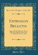 Extension Bulletin: Report of Public Libraries Division 1895, Including Statistics of New York Libraries, October, 1896 (Classic Reprint)