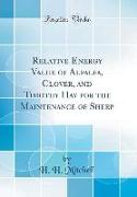 Relative Energy Value of Alfalfa, Clover, and Timothy Hay for the Maintenance of Sheep (Classic Reprint)