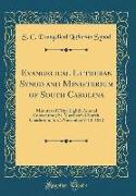 Evangelical Lutheran Synod and Ministerium of South Carolina: Minutes of Fifty-Eighth Annual Convention, St. Matthew's Church, Charleston, S. C. Novem