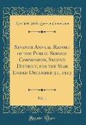 Seventh Annual Report of the Public Service Commission, Second District, for the Year Ended December 31, 1913, Vol. 1 (Classic Reprint)