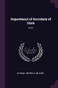 Department of Secretary of State: 1902