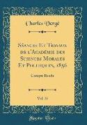 Séances Et Travaux de l'Académie des Sciences Morales Et Politiques, 1856, Vol. 35