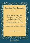 Reports of the Town Officers of the Town of Brookline, New Hampshire for the Year Ending January 31, 1942: And School District, Year Ending June 30, 1