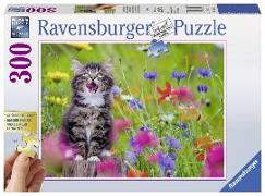 Katze im Blumenmeer Gold Edition, Puzzle 300 Teile