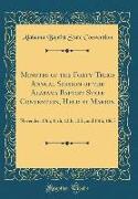 Minutes of the Forty-Third Annual Session of the Alabama Baptist State Convention, Held at Marion: November 10th, 11th, 12th, 13th, and 14th, 1865 (Cl
