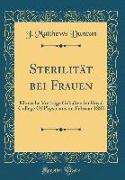 Sterilität bei Frauen