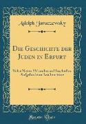 Die Geschichte Der Juden in Erfurt: Nebst Noten, Urkunden Und Inschriften Aufgefundener Leichensteine (Classic Reprint)