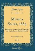 Musica Sacra, 1884, Vol. 17
