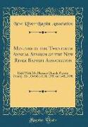 Minutes of the Twentieth Annual Session of the New River Baptist Association: Held with Mt. Pleasant Church, Fayette County, Ala., October 11th, 13th