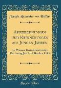 Aufzeichnungen Und Erinnerungen Aus Jungen Jahren: Im Wiener Konstituierenden Reichstag Juli Bis Oktober 1848 (Classic Reprint)