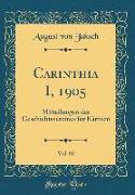 Carinthia I, 1905, Vol. 95: Mitteilungen Des Geschichtsvereines Für Kärnten (Classic Reprint)