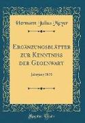 Ergänzungsblätter Zur Kenntniss Der Gegenwart: Jahrgang 1870 (Classic Reprint)