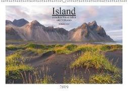 Island: zwischen Wasserfällen und Vulkanen 2019 (Wandkalender 2019 DIN A2 quer)