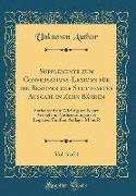 Supplemente Zum Conversations-Lexicon Für Die Besitzer Der Stuttgarter Ausgabe in Zehn Bänden, Vol. 3 of 4: Enthaltend Die Wichtigsten Neuen Artikel U