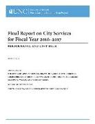 Final Report on City Services for Fiscal Year 2016-2017