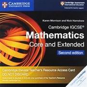 Cambridge IGCSE® Mathematics Core and Extended Cambridge Elevate Teacher's Resource Access Card