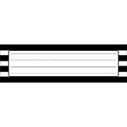 Simply Stylish Black & White Stripe Nameplates