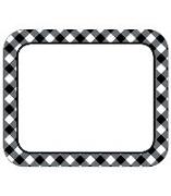 Woodland Whimsy Black & White Gingham Name Tags