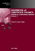 Handbook of Corporate Finance