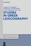 Studies in Greek Lexicography