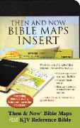 Then & Now Bible Maps Insert and KJV Bible Bundle: Bible & Bible Insert (Red Letter, Imitation Leather, Black)