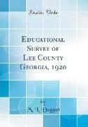 Educational Survey of Lee County Georgia, 1920 (Classic Reprint)