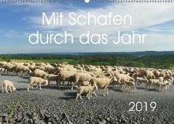 Mit Schafen durch das Jahr (Wandkalender 2019 DIN A2 quer)