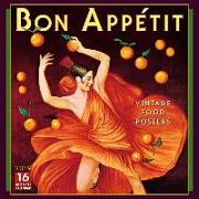 2019 Bon Appetit Vintage Poster Art 16-Month Wall Calendar