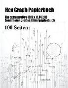 Hex Graph Papierbuch: Ein Extra Großes (8,5 X 11,0 Zoll) Zentimeter Großes Gitterpapierbuch