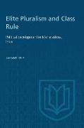 Elite Pluralism and Class Rule: Political Development in Maharashtra, India