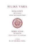 Studia Varia: (royal Society of Canada, Literary and Scientific Papers)