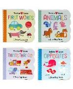 Babies Love Animals, First Words, Things That Go, and Opposities 4 Pack