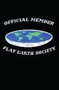 Official Member Flat Earth Society: Notebook Journal Diary 110 Lined Pages