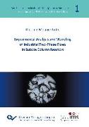 Experimental Analysis and Modeling of Industrial Two-Phase Flows in Bubble Column Reactors