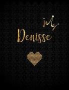 Denisse: Custom Personalized XL Journal Notebook with 110 Inspirational Quotes