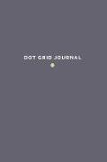 Dot Grid Journal: 120 Page Bullet Notebook - Gun Metal Grey + Gold