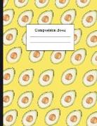 Composition Book: Avocado Pattern College Ruled Notebook for Taking Notes Journaling School or Work for Girls