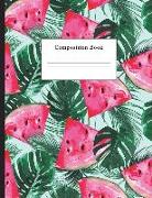 Composition Book: Watercolor Watermelons Pattern College Ruled Notebook for Taking Notes Journaling School or Work for Girls