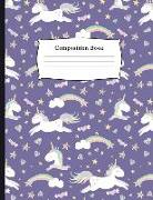 Composition Book: Rainbows and Unicorns College Ruled Notebook for Taking Notes Journaling School or Work for Girls