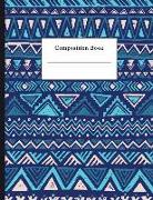 Composition Book: Ethno Geometric Pattern College Ruled Notebook for Taking Notes Journaling School or Work for Girls