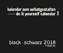 Black - Schwarz 2024 - Blanko Gross XL Format. Kalender zum Selbstgestalten