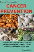 Cancer Prevention: Cancer Factors, Cancer Fighting Foods and How the Spices Turmeric, Ginger and Garlic Can Reduce Cancer Risk