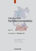 Deutscher Familiennamenatlas, Band 7, Verzeichnisse, Register, Literatur