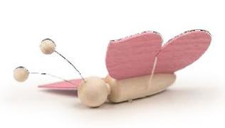 Deco Schmetterling Mini mit Faden pink hell